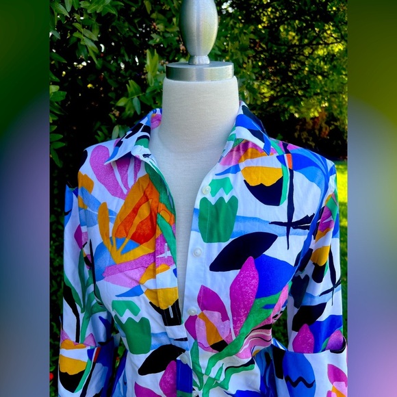 Chico's Multicolor Floral 🌸Button Down Shirt - Picture 3 of 6
